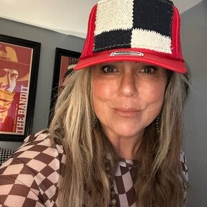 Stylish Red and Black Checkered Cap